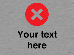 Custom plain background, red circle with a cross