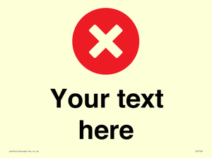 Custom plain background, red circle with a cross