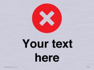 Custom plain background, red circle with a cross