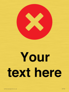 Custom plain background, red circle with a cross