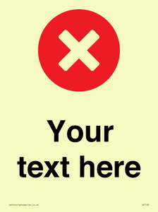 Custom plain background, red circle with a cross