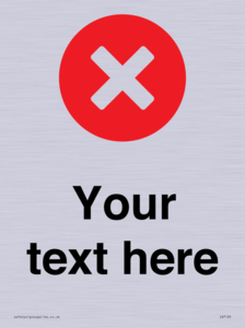 Custom plain background, red circle with a cross