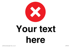 Custom plain background, red circle with a cross