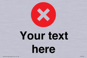 Custom plain background, red circle with a cross