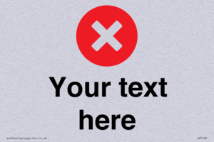 Custom plain background, red circle with a cross