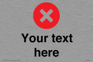 Custom plain background, red circle with a cross