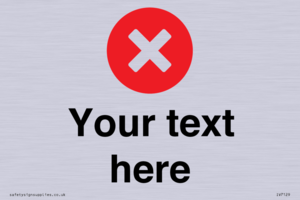 Custom plain background, red circle with a cross