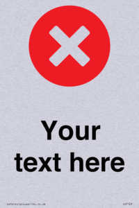 Custom plain background, red circle with a cross