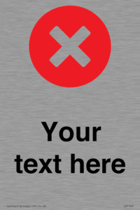 Custom plain background, red circle with a cross