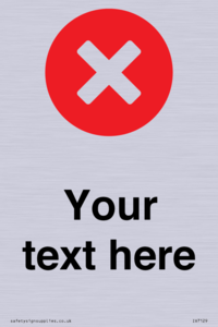 Custom plain background, red circle with a cross