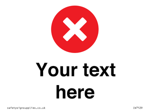 Custom plain background, red circle with a cross