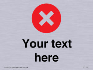 Custom plain background, red circle with a cross