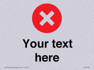 Custom plain background, red circle with a cross