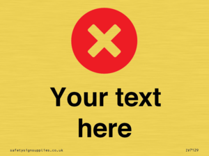 Custom plain background, red circle with a cross