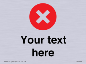 Custom plain background, red circle with a cross