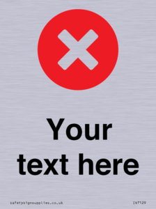 Custom plain background, red circle with a cross