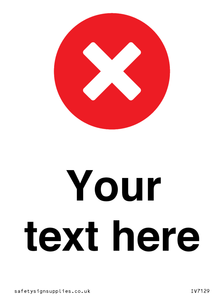 Custom plain background, red circle with a cross