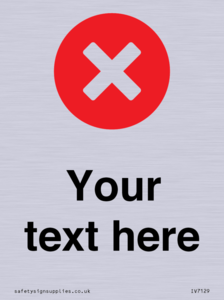 Custom plain background, red circle with a cross