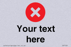 Custom plain background, red circle with a cross