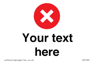 Custom plain background, red circle with a cross