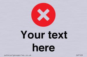 Custom plain background, red circle with a cross