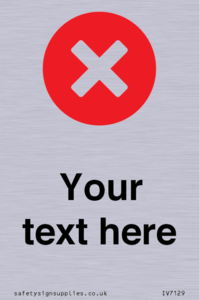 Custom plain background, red circle with a cross