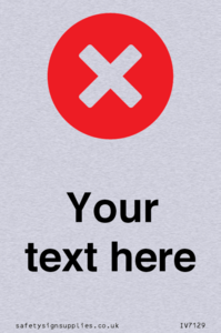 Custom plain background, red circle with a cross