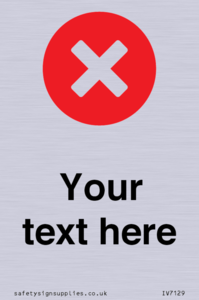 Custom plain background, red circle with a cross