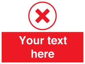 Custom red background, red cross in circle