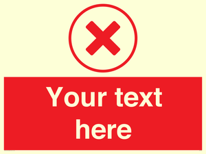 Custom red background, red cross in circle