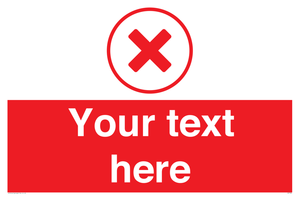 Custom red background, red cross in circle