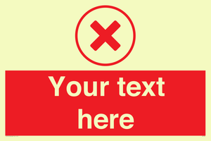 Custom red background, red cross in circle