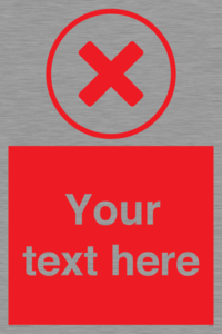 Custom red background, red cross in circle