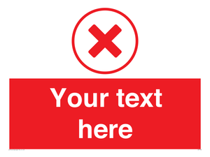 Custom red background, red cross in circle