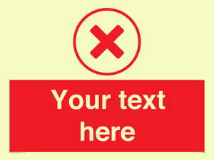 Custom red background, red cross in circle