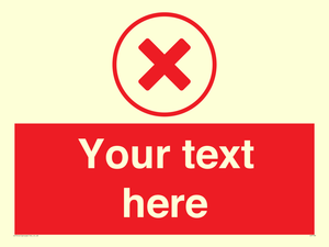 Custom red background, red cross in circle