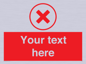 Custom red background, red cross in circle