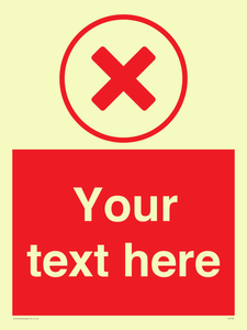 Custom red background, red cross in circle