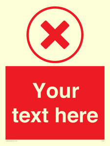 Custom red background, red cross in circle