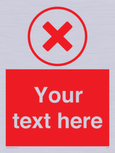 Custom red background, red cross in circle