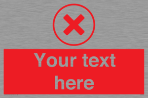 Custom red background, red cross in circle