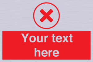 Custom red background, red cross in circle