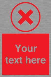 Custom red background, red cross in circle