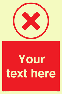 Custom red background, red cross in circle