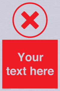 Custom red background, red cross in circle