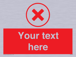 Custom red background, red cross in circle