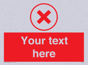 Custom red background, red cross in circle