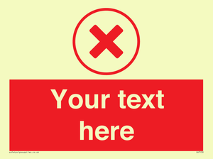 Custom red background, red cross in circle