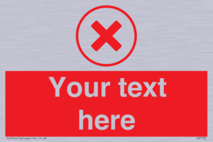 Custom red background, red cross in circle