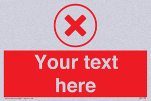 Custom red background, red cross in circle